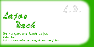lajos wach business card
